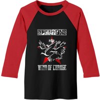 Scorpions Wind Of Change Black Adult Baseball Tee — Mens T Shirts