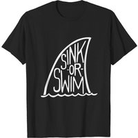T-shirt Sink Or Swim pour hommes en noir
