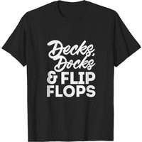 T-shirt Pontoon pour hommes Decks, Docks & Flip Flops