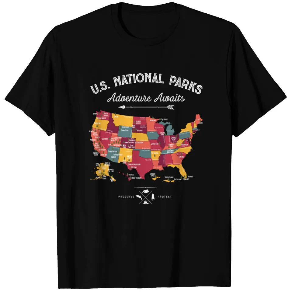 T-shirt Vintage 62 Parcs Nationaux pour Hommes — T-shirts pour hommes