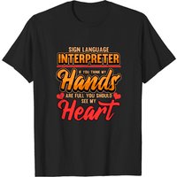 T-shirt pour hommes avec geste d'interprète en langue des signes — T-shirts pour hommes