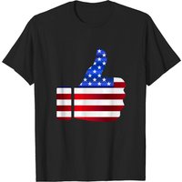 T-shirt Américain avec Drapeau Thumbs Up pour Hommes