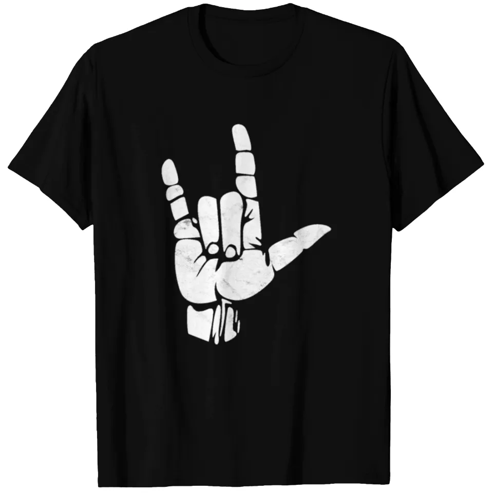 T-shirt vintage I Love You en Langue des signes américaine ASL pour hommes — T-shirts pour hommes