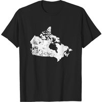 T-shirt Canada Carte Simple pour Hommes en Noir