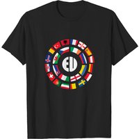 T-shirt Drapeaux Européens de l'Union Européenne pour Hommes