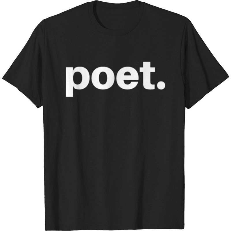 Poet. T-shirt pour hommes en noir