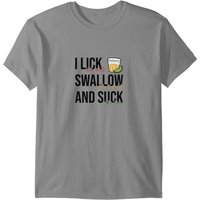 T-shirt humoristique I Lick Salt Swallow Tequila Suck Lime pour hommes
