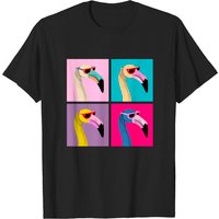 T-shirt Pop-Art Flamant pour Hommes en Noir