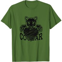 T-shirt Love Cougar pour hommes en vert gazon