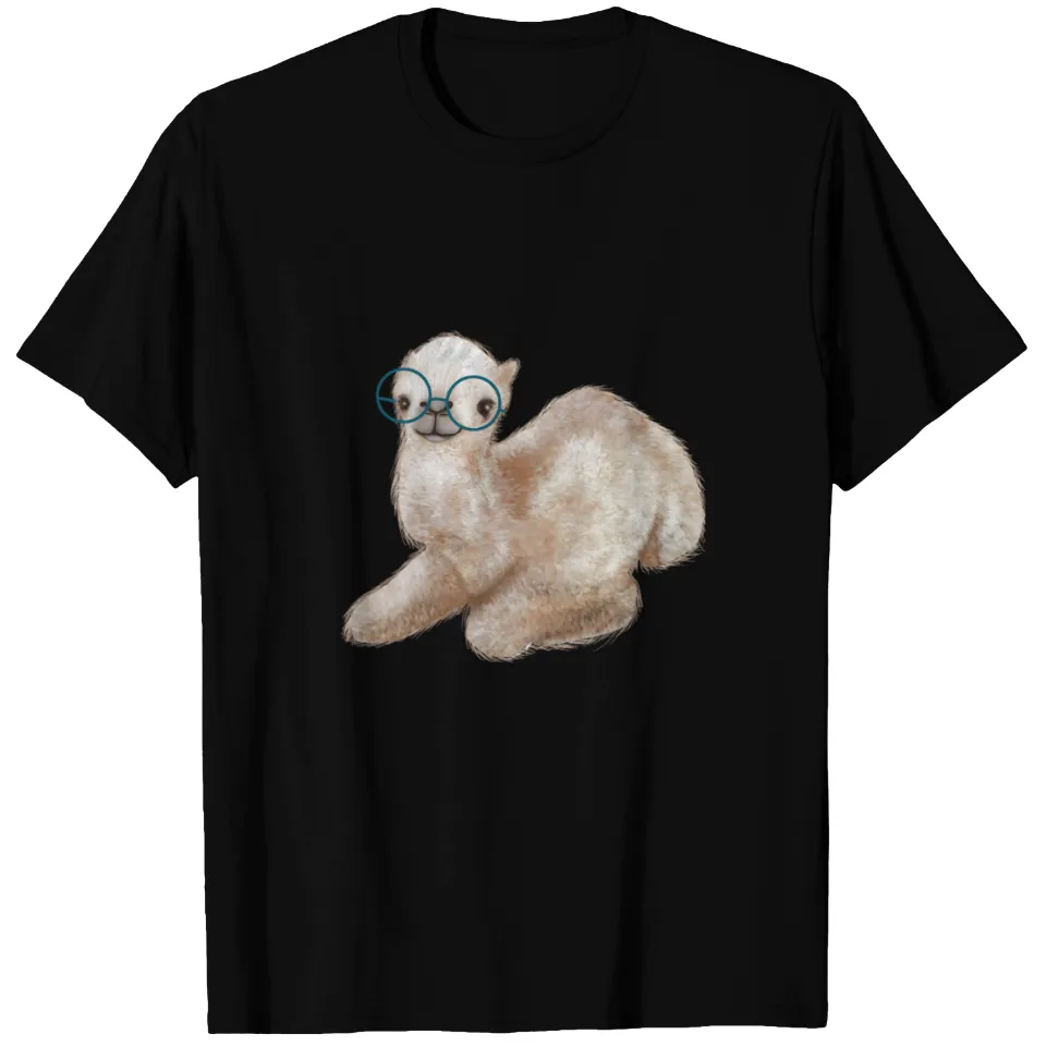 Baby Camel Dromedary Nerd Glasses T-shirt for Men — Mens T Shirts