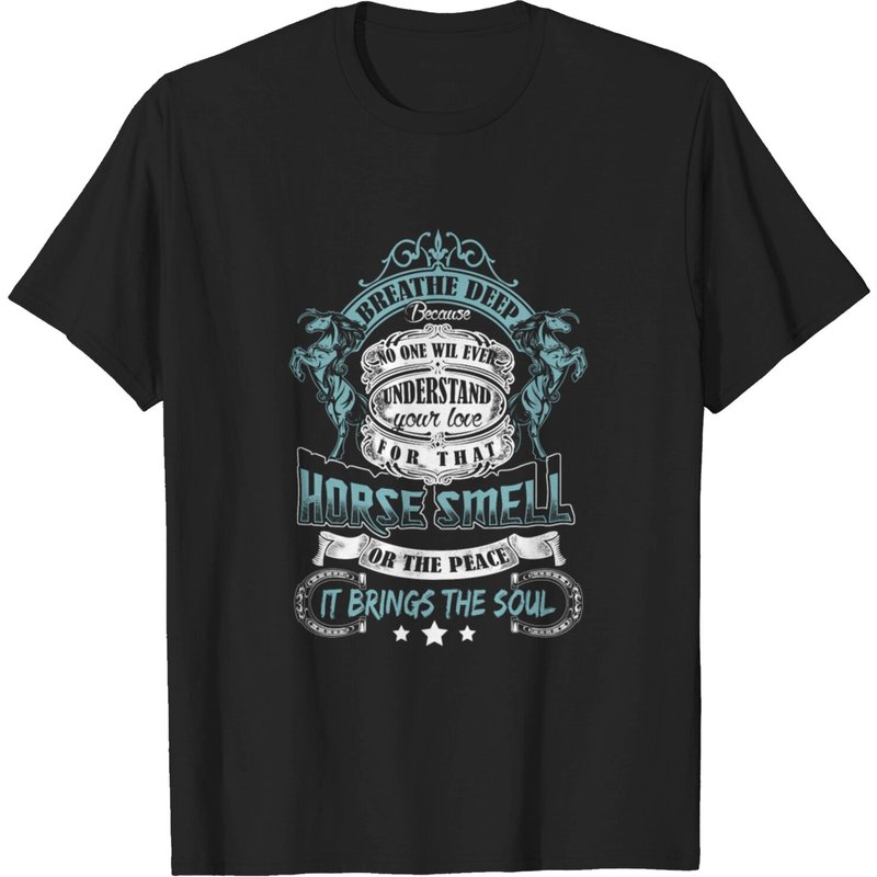 T-shirt Horse Love Breath Deep pour hommes — T-shirts pour hommes