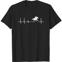 T-shirt Heartbeat Jockey Course Équestre pour Hommes — T-shirts pour hommes