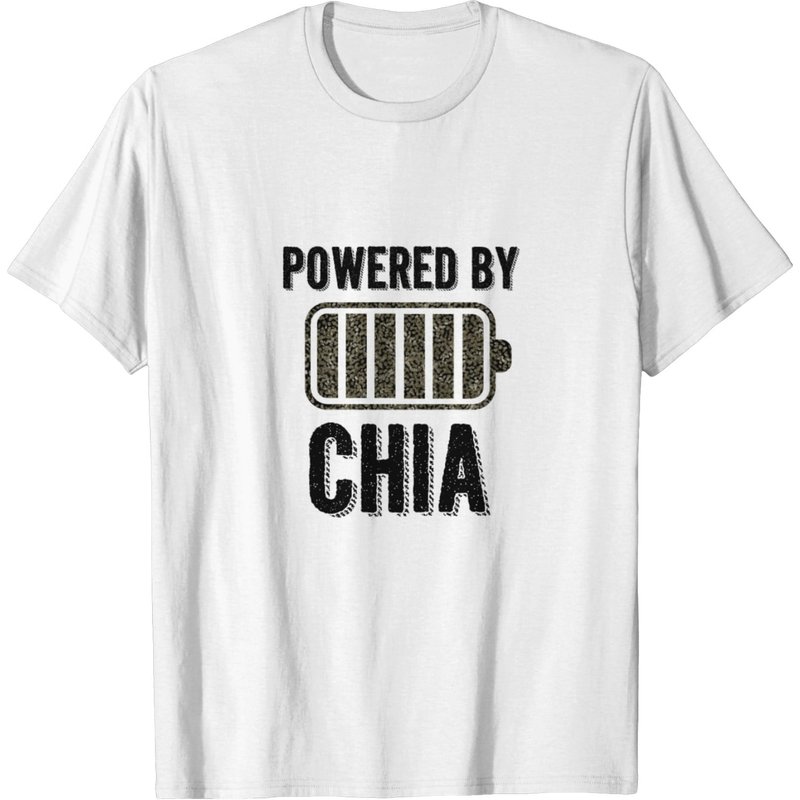Powered By Chia - T-shirt végan aux graines de chia pour hommes