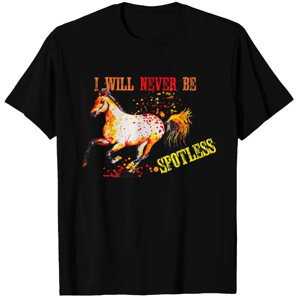 T-shirt Cheval Appaloosa pour hommes en noir