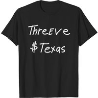 T-shirt noir pour hommes Threeve