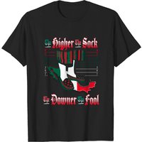 The Higher The Sock, The Downer The Fool 2 T-shirt Noir pour Hommes — T-shirts pour hommes