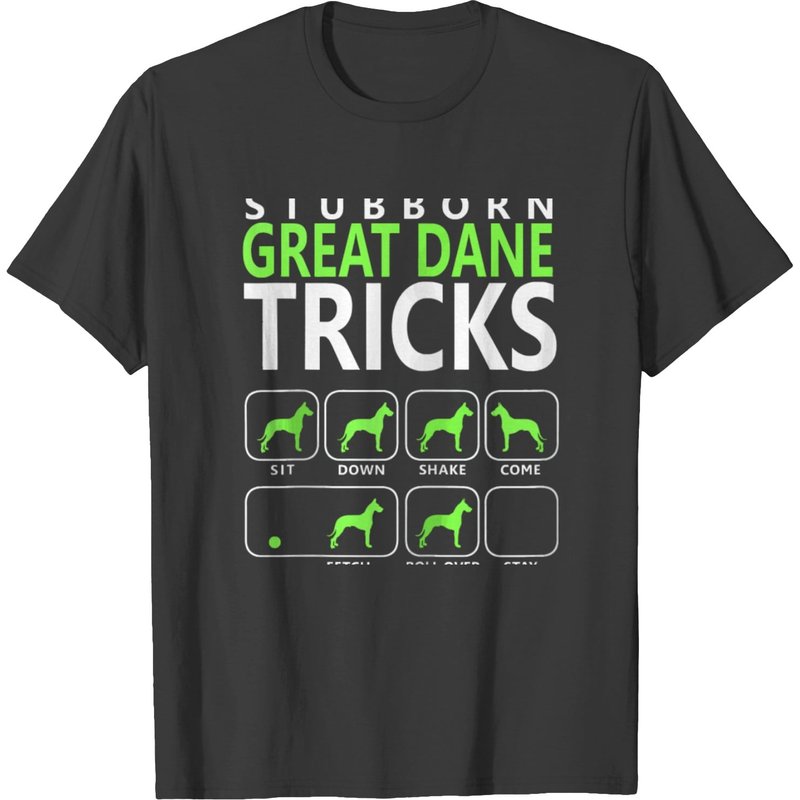 T-shirt pour hommes Great Dane Dog Stubborn Tricks Zip Gift — T-shirts pour hommes