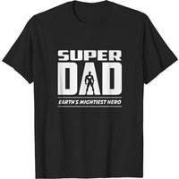 T-shirt Super Dad pour hommes en noir