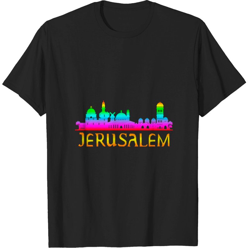 T-shirt Silhouette de la Skyline de Jérusalem pour hommes — T-shirts pour hommes