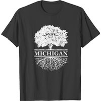 T-shirt souvenir Michigan Vintage Roots Outdoors pour hommes — T-shirts pour hommes