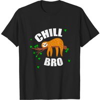 Chilling Sloth Chill Bro Hang Out T-Shirt for Men — Mens T Shirts