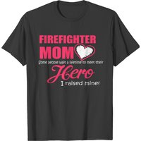 T-shirt Firefighter Mom 3 pour hommes en noir — T-shirts pour hommes
