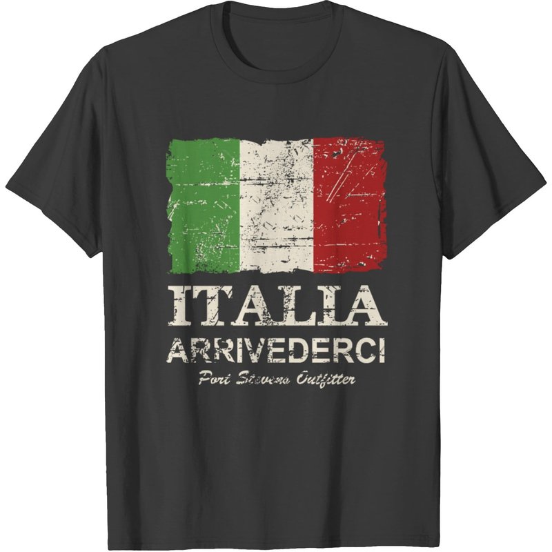 T-shirt Vintage Drapeau d'Italie — T-shirts pour hommes