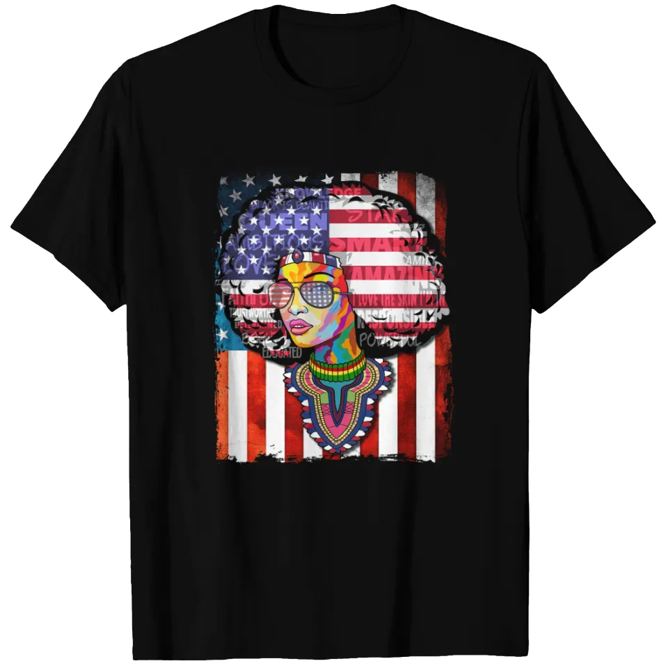 Afro Women Flag Black History T-Shirt for Men — Mens T Shirts