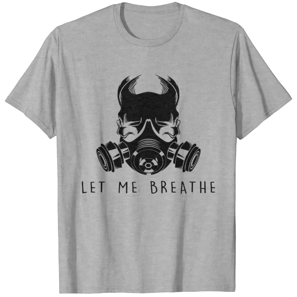 Air Pollution Dying Light Gas Mask T-Shirt for Men — Mens T Shirts