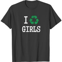 T-shirt I Recycle pour hommes en noir