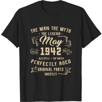 T-shirt Homme Man Myth Legend Mai 1942 80e Anniversaire