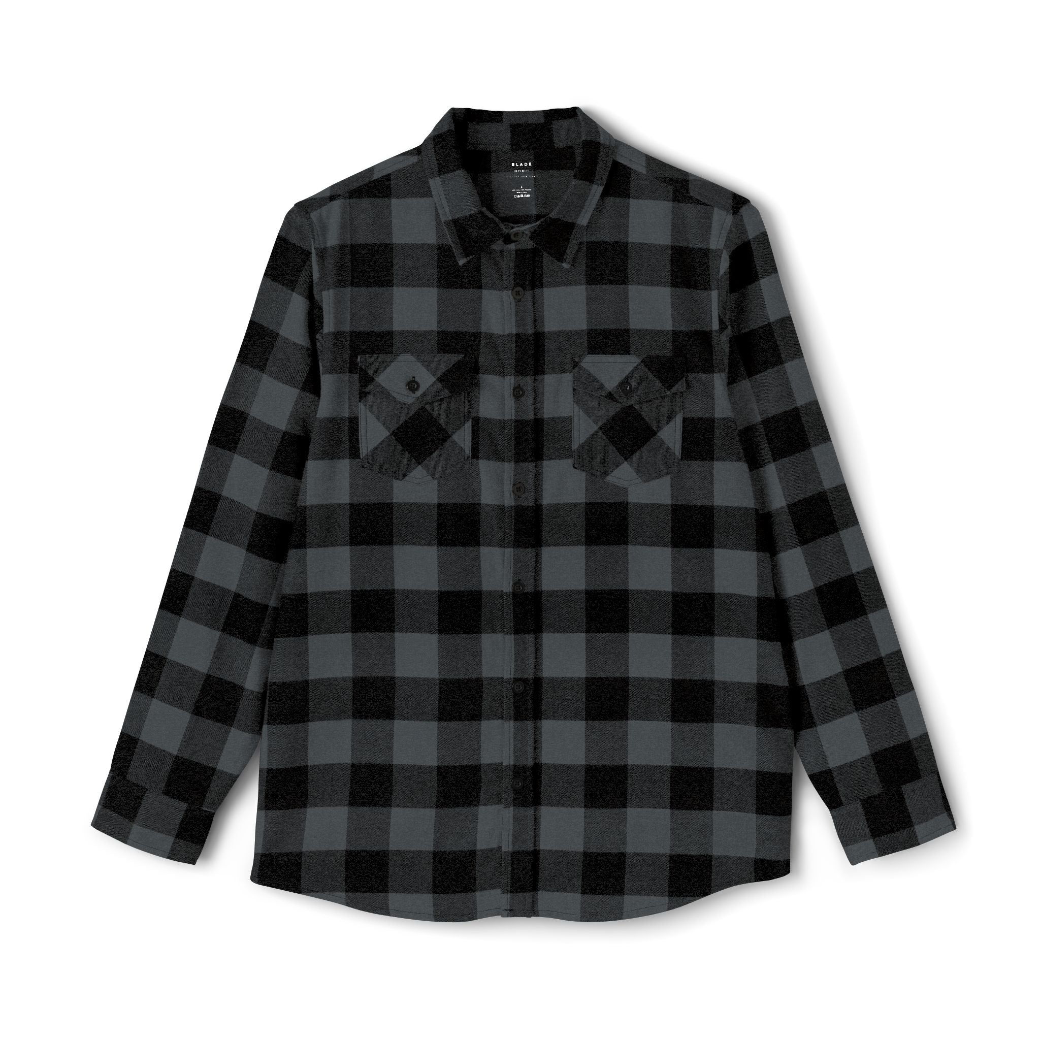 Printify Blade Street Vibes Chemise en flanelle Charcoal Heather Noir XS — Accessoires de mode