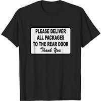 T-shirt Veuillez Livrer Tous les Colis à la Porte Arrière pour Hommes — T-shirts pour hommes