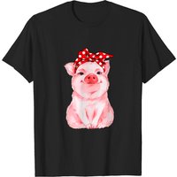 T-shirt Homme Cochon Bandana Rouge