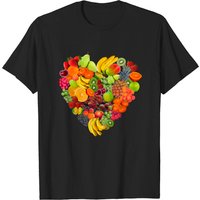T-shirt Fruit Heart pour hommes en noir