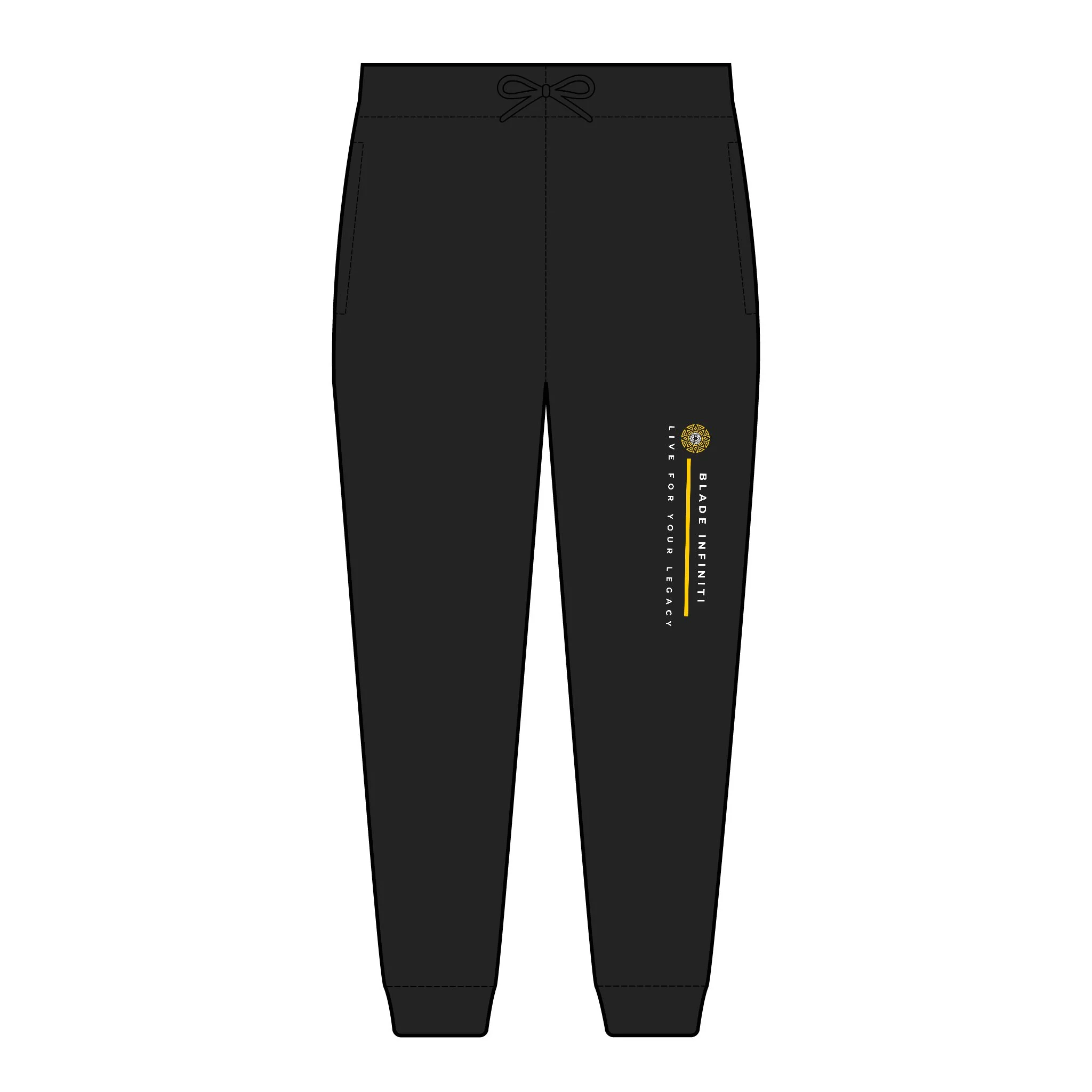 Printify Blade Pantalon de jogging minimaliste en polaire avec logo brodé Noir XS — Accessoires de mode
