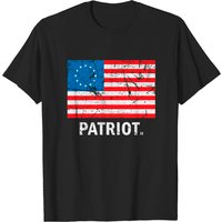 T-shirt Vintage Patriot Drapeau Betsy Ross pour hommes