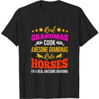 T-shirt pour hommes Grandma Cook Grandmas Ride Horses Cooking