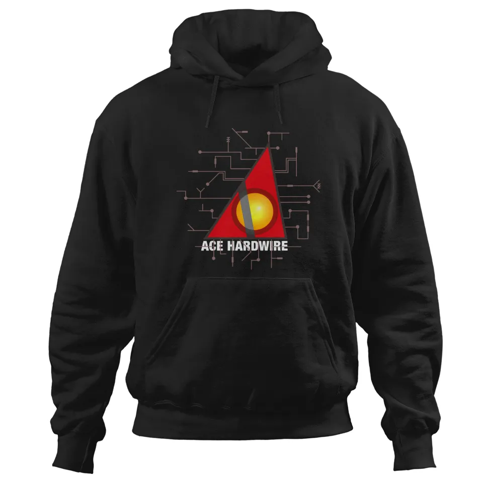 Ace Hardwire Unisex Black Hoodie — Mens Hoodies
