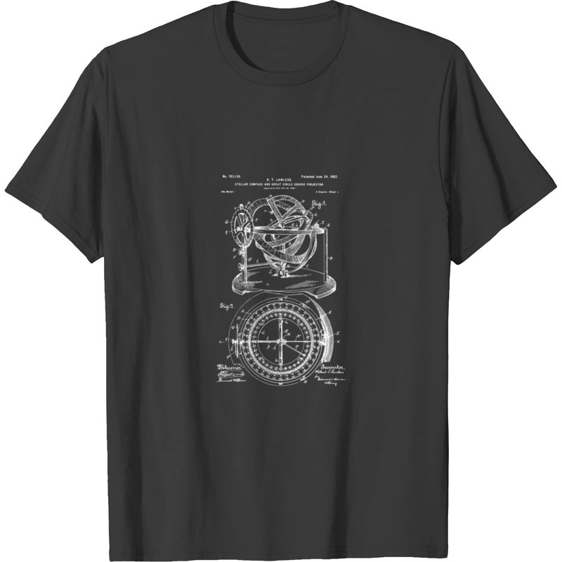 T-shirt pour hommes avec brevet de compas nautique — T-shirts pour hommes