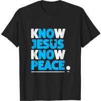 T-shirt pour hommes Know Jesus Know Peace par Jesus Surfed Apparel