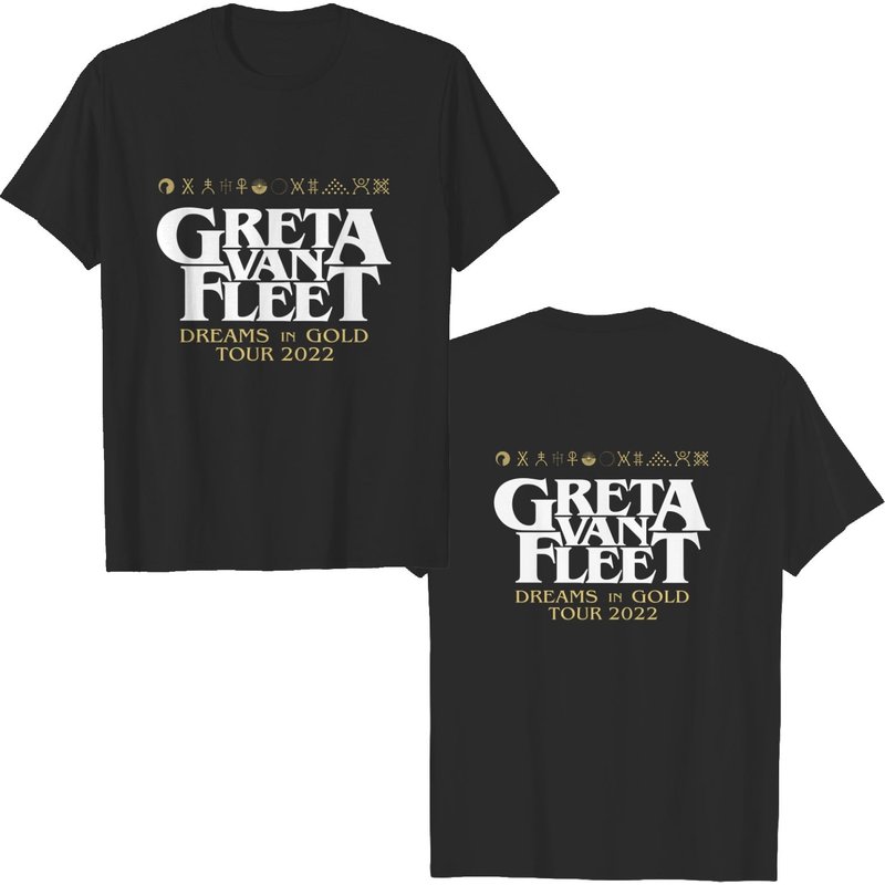 Greta Van Fleet Dreams In Gold T-Shirt — Mens T Shirts