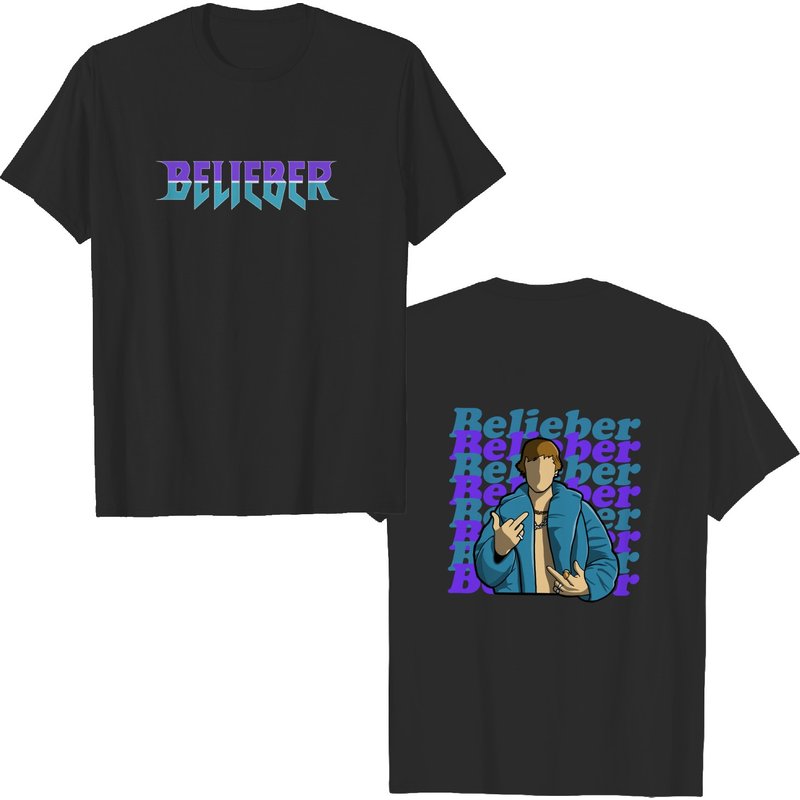 Belieber Two Sided Shirt, Justin Bieber Justice Tour 2022 — Mens T Shirts