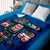 Haida Tlingit Native Raven Totem Baby Blanket — Baby Blankets