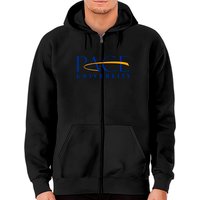 University Pace Unisex Zip Hoodie in Black