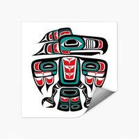 Haida Tlingit Native Raven Totem Stickers — Stickers & Decals