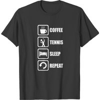 Funny Coffee Tennis Sleep T-shirt for Men — Mens T Shirts