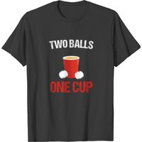 T-shirt Beer Pong Deux Balles Une Coupe pour Hommes