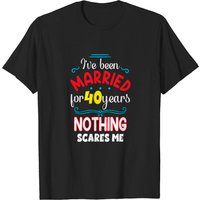T-shirt J'ai été marié pendant 40 ans, rien ne me fait peur — T-shirts pour hommes