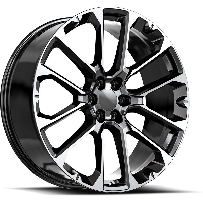 O.E. Revolution G-40 Gloss Black Machined Wheels - 22x9 - 6x139.7 — Wheels & Rims